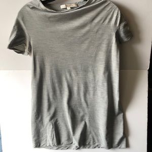 Marc Jacobs Gray Active Workout Short Sleeves Crew Neck Top Shirt Tee Si…